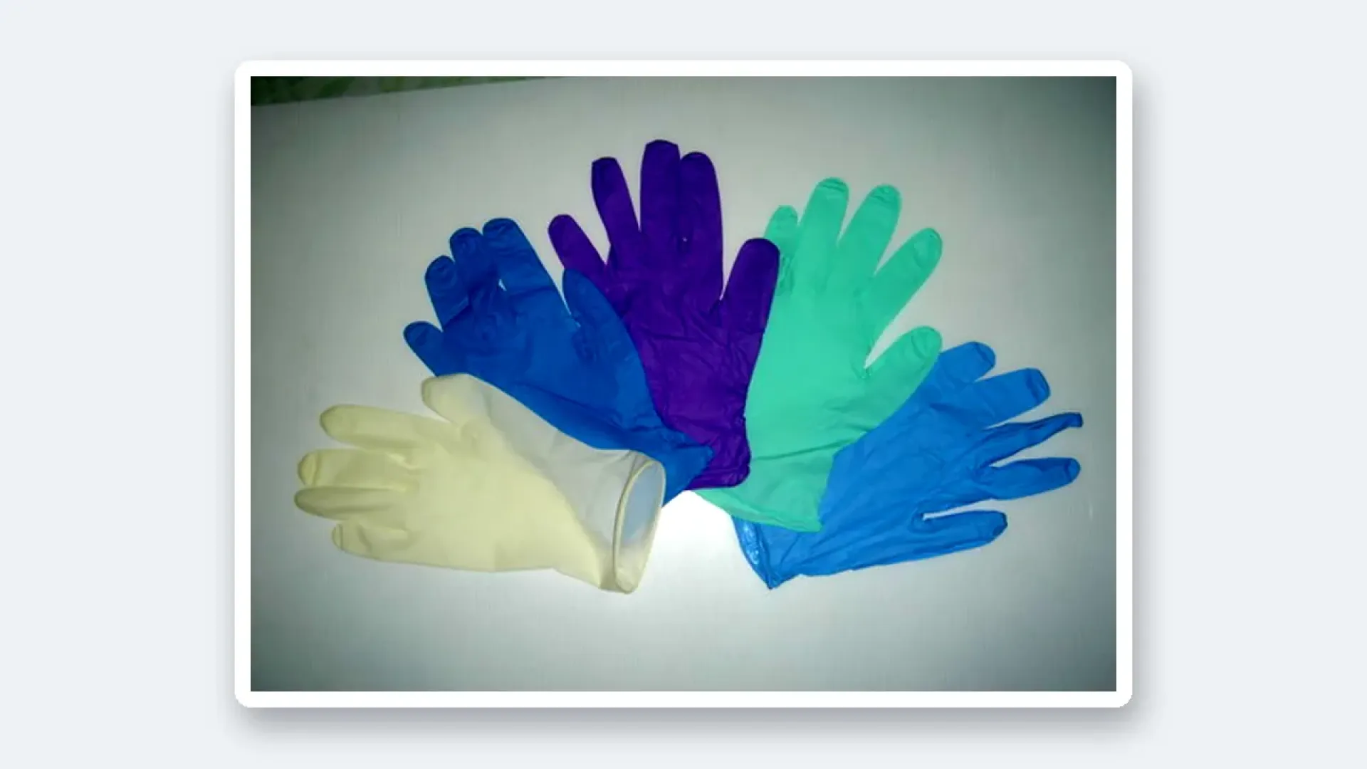ถุงมือไนไตรหลายสี